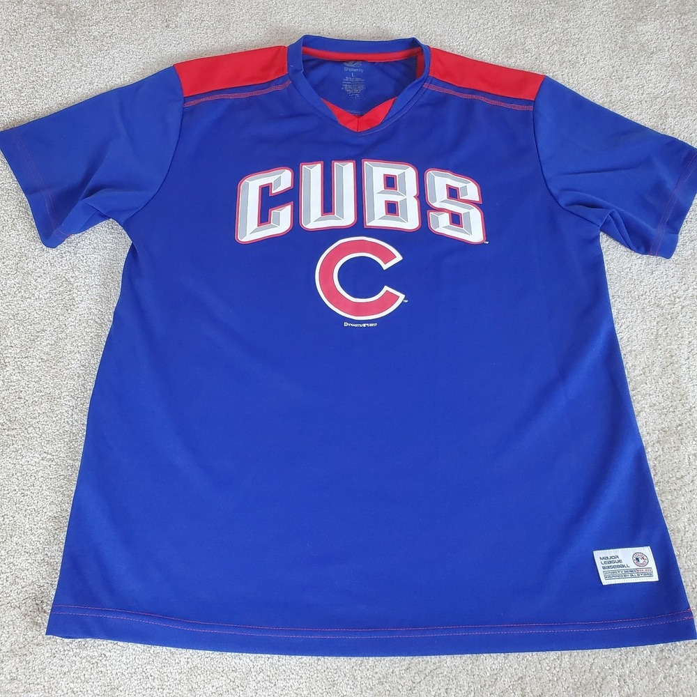 Dynasty Chicago Cubs Baseball Jersey Blue Size Large‎ Pullover MLB